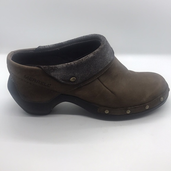𝅺Merrell Brown Luxe Wrap Mule Clogs 7 - Picture 1 of 11
